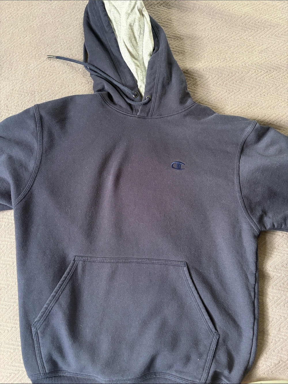 Champion Dark Navy Hooded Pullover Sweatshirt